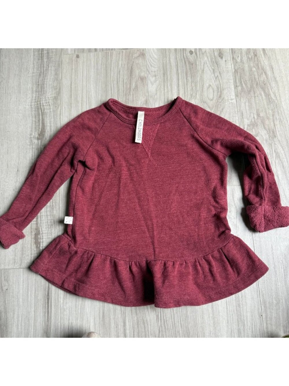 Childhoods Maroon Peplum Shirt